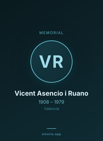 Memorial portrait of Vicent Asencio i Ruano