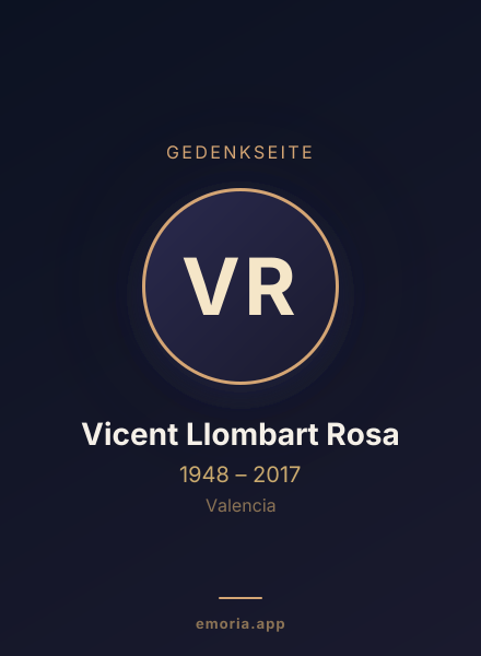 Gedenkportrait von Vicent Llombart Rosa
