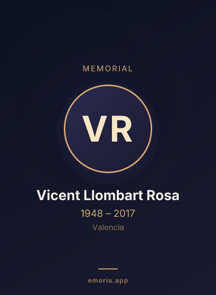 Memorial portrait of Vicent Llombart Rosa
