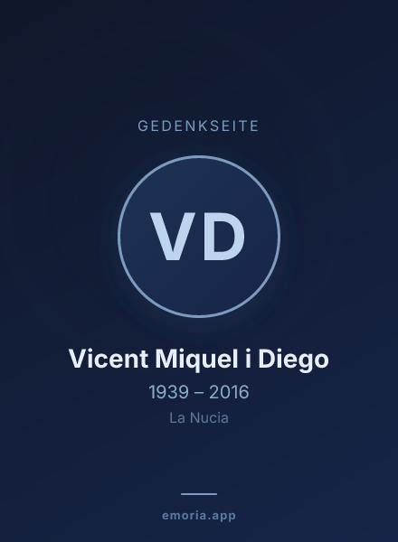 Gedenkportrait von Vicent Miquel i Diego