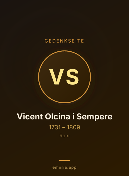 Gedenkportrait von Vicent Olcina i Sempere