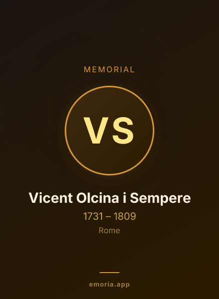 Memorial portrait of Vicent Olcina i Sempere