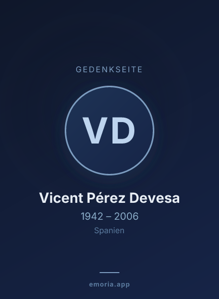 Gedenkportrait von Vicent Pérez Devesa