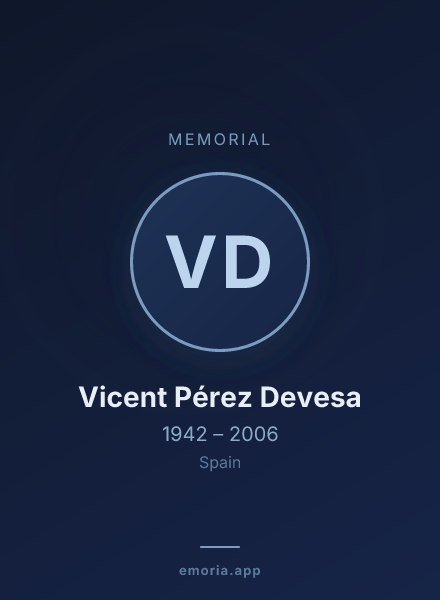 Memorial portrait of Vicent Pérez Devesa