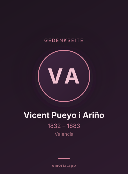 Gedenkportrait von Vicent Pueyo i Ariño