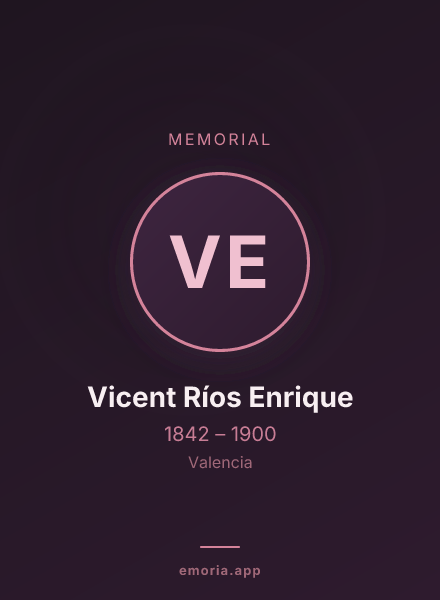Memorial portrait of Vicent Ríos Enrique