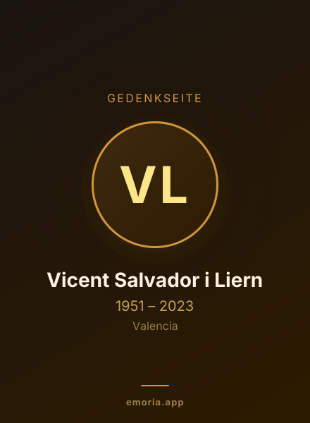 Gedenkportrait von Vicent Salvador i Liern