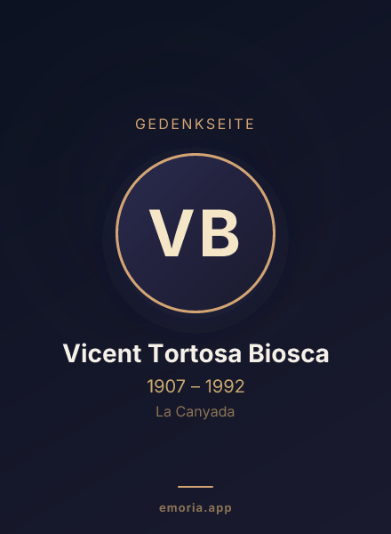 Gedenkportrait von Vicent Tortosa Biosca