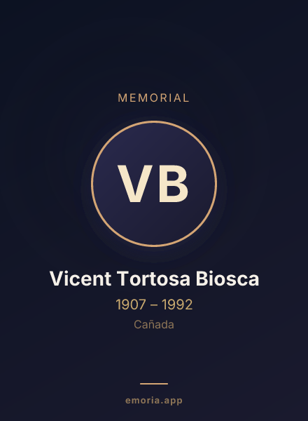 Memorial portrait of Vicent Tortosa Biosca