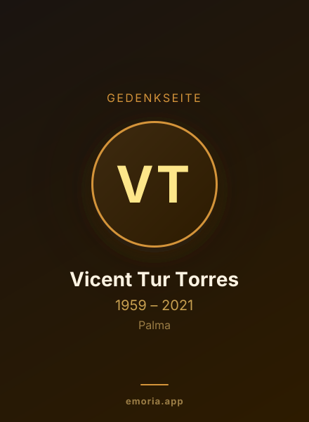 Gedenkportrait von Vicent Tur Torres