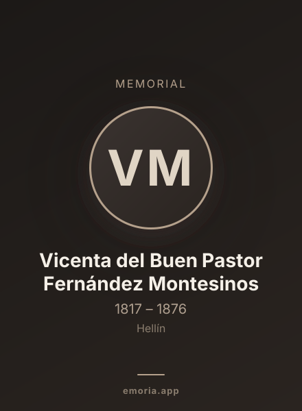 Memorial portrait of Vicenta del Buen Pastor Fernández Montesinos