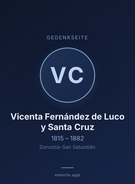 Gedenkportrait von Vicenta Fernández de Luco y Santa Cruz