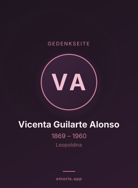 Gedenkportrait von Vicenta Guilarte Alonso