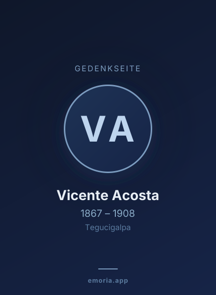 Gedenkportrait von Vicente Acosta