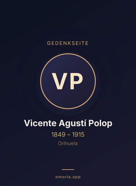 Gedenkportrait von Vicente Agustí Polop