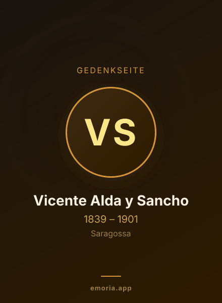 Gedenkportrait von Vicente Alda y Sancho