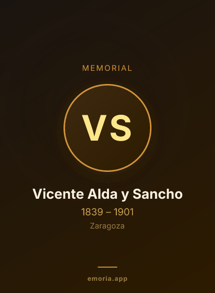 Memorial portrait of Vicente Alda y Sancho