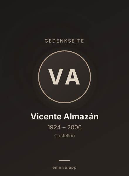 Gedenkportrait von Vicente Almazán