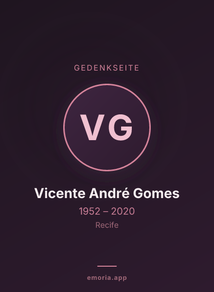 Gedenkportrait von Vicente André Gomes