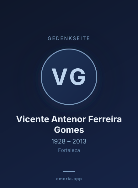 Gedenkportrait von Vicente Antenor Ferreira Gomes
