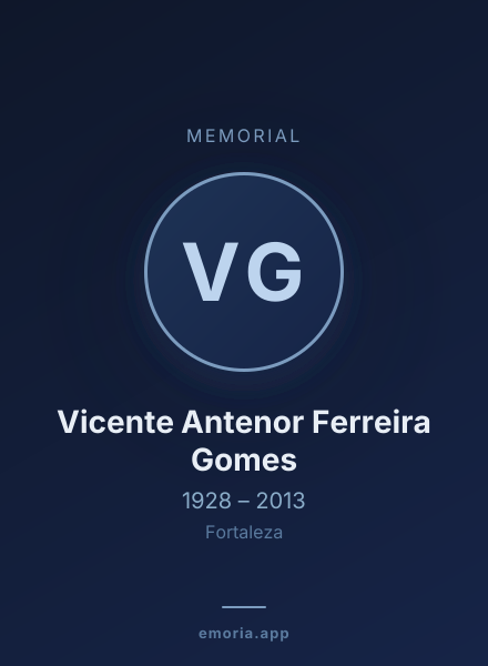 Memorial portrait of Vicente Antenor Ferreira Gomes