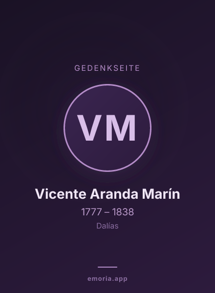 Gedenkportrait von Vicente Aranda Marín