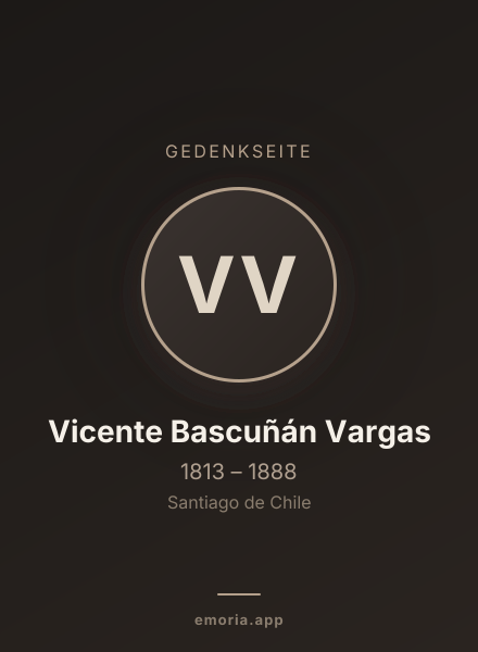 Gedenkportrait von Vicente Bascuñán Vargas