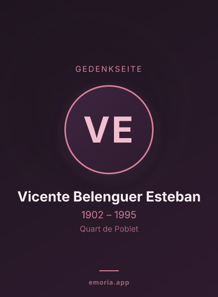 Gedenkportrait von Vicente Belenguer Esteban