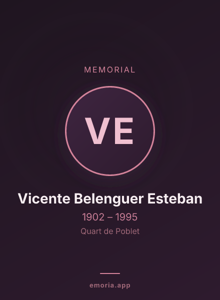 Memorial portrait of Vicente Belenguer Esteban