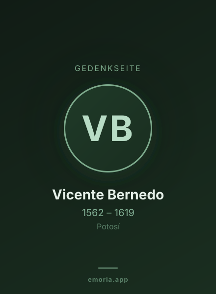 Gedenkportrait von Vicente Bernedo