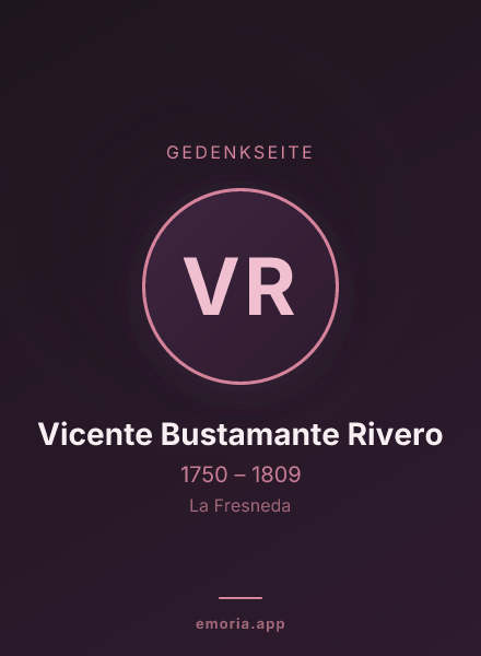Gedenkportrait von Vicente Bustamante Rivero
