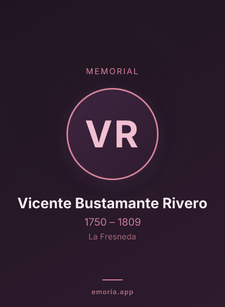 Memorial portrait of Vicente Bustamante Rivero