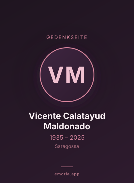 Gedenkportrait von Vicente Calatayud Maldonado