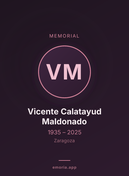 Memorial portrait of Vicente Calatayud Maldonado
