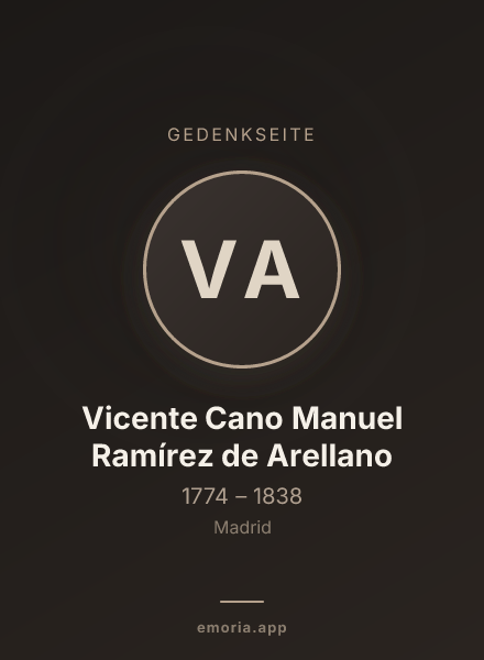 Gedenkportrait von Vicente Cano Manuel Ramírez de Arellano