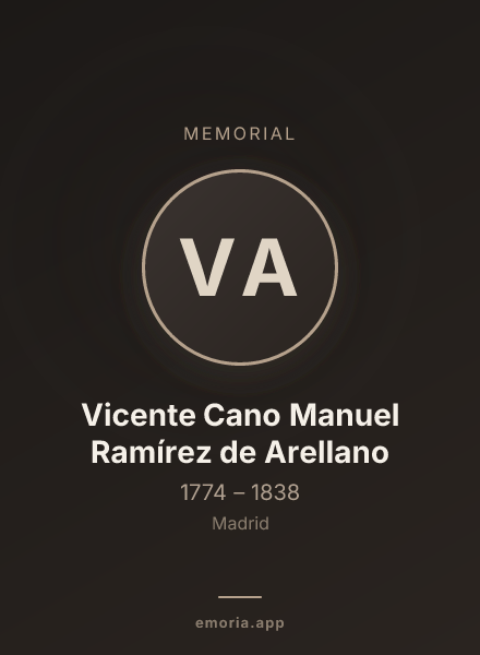 Memorial portrait of Vicente Cano Manuel Ramírez de Arellano