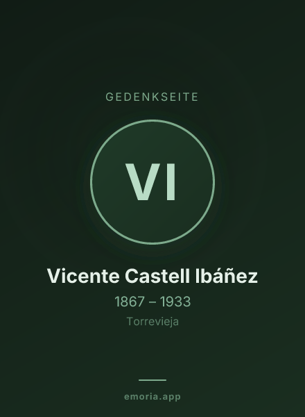 Gedenkportrait von Vicente Castell Ibáñez