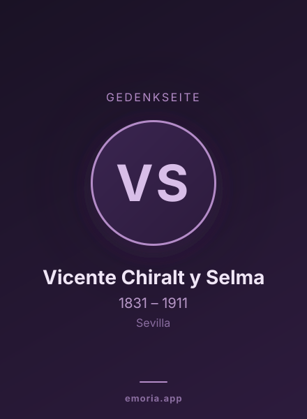 Gedenkportrait von Vicente Chiralt y Selma