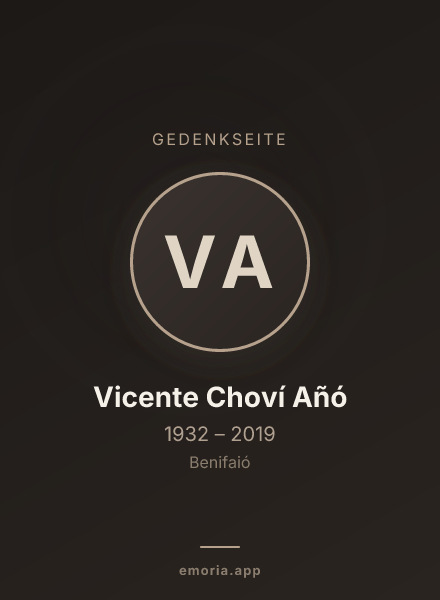 Gedenkportrait von Vicente Choví Añó