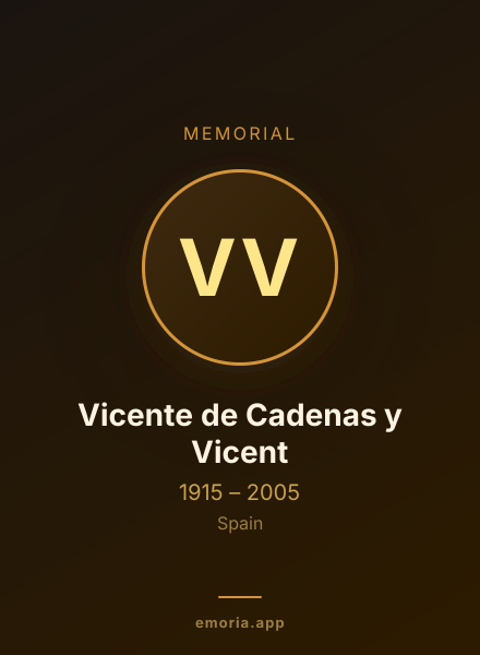 Memorial portrait of Vicente de Cadenas y Vicent