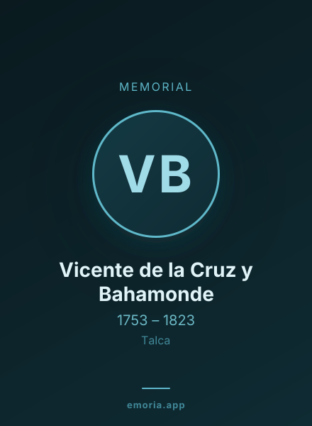 Memorial portrait of Vicente de la Cruz y Bahamonde