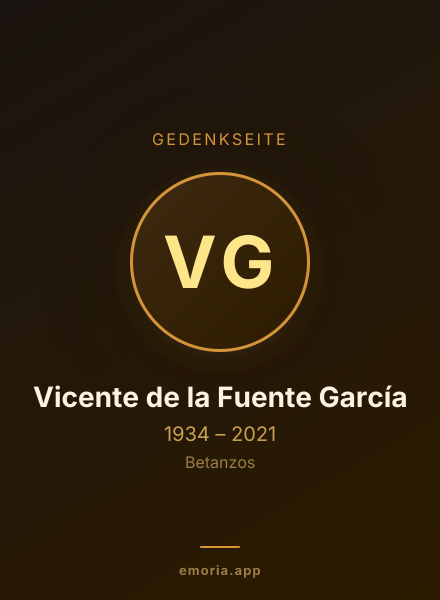 Gedenkportrait von Vicente de la Fuente García