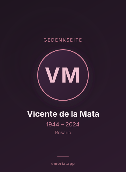 Gedenkportrait von Vicente de la Mata