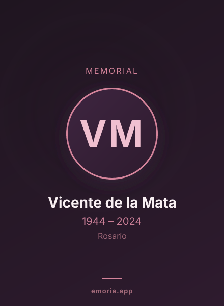 Memorial portrait of Vicente de la Mata