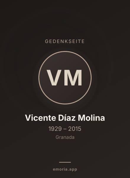 Gedenkportrait von Vicente Díaz Molina