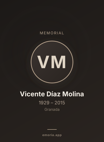 Memorial portrait of Vicente Díaz Molina