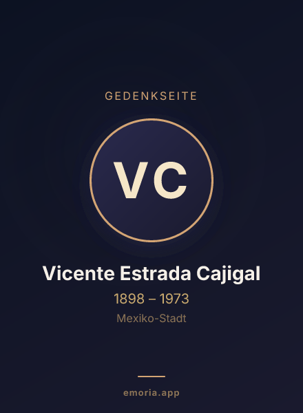 Gedenkportrait von Vicente Estrada Cajigal