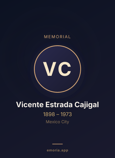 Memorial portrait of Vicente Estrada Cajigal