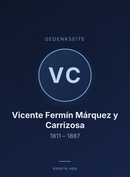 Gedenkportrait von Vicente Fermín Márquez y Carrizosa