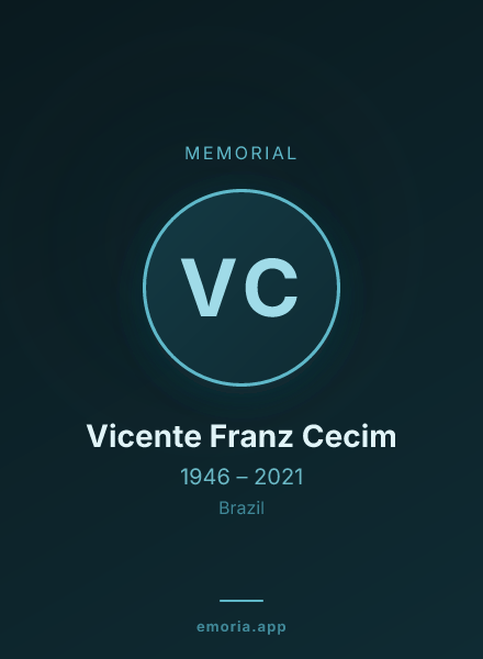 Memorial portrait of Vicente Franz Cecim